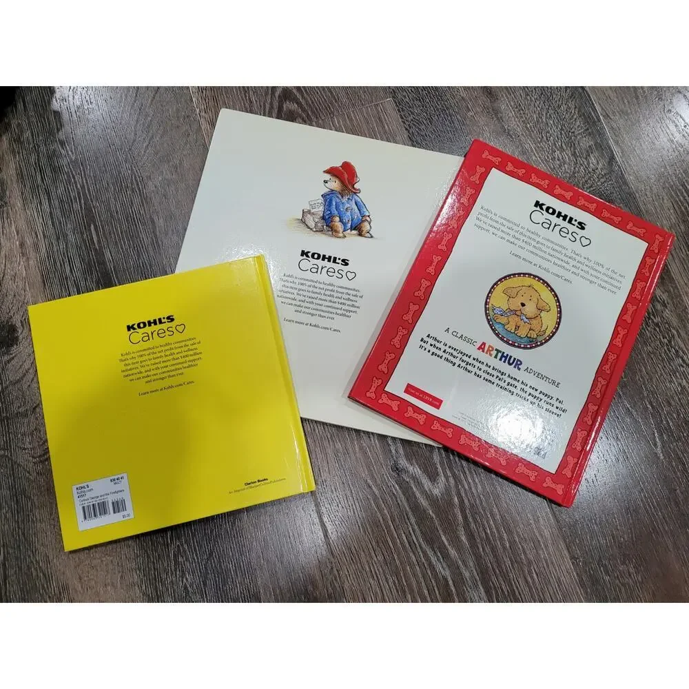 Children's Book Set of 3 Hard Cover Curious‎ George, Paddington, Arthur #1